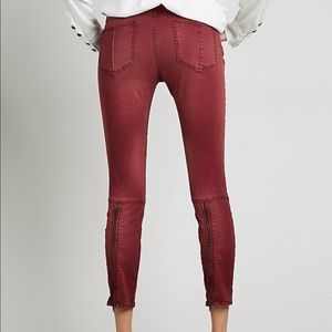 Free People sueded sateen skinny jean